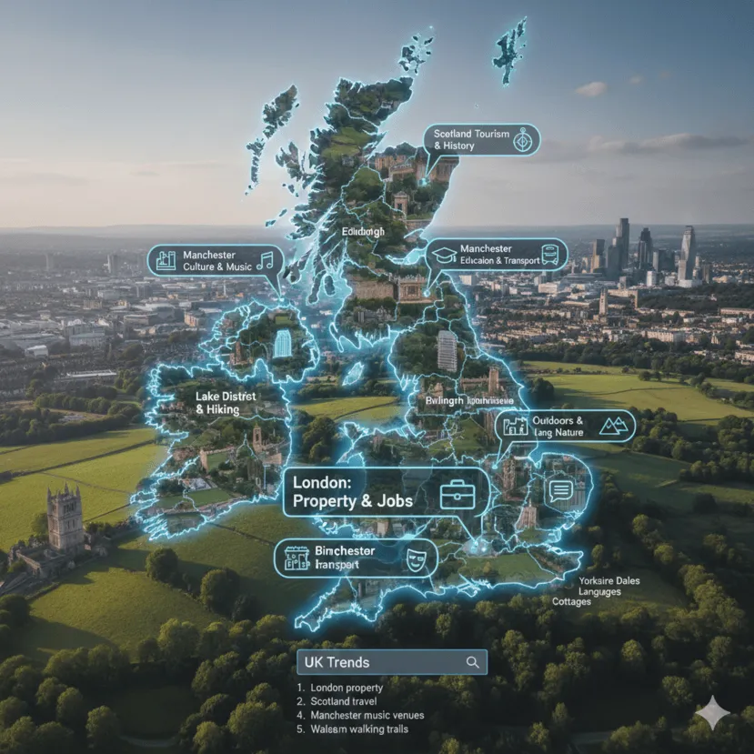 10 Most-Searched Areas for Home-Hunters | UK Property Guide