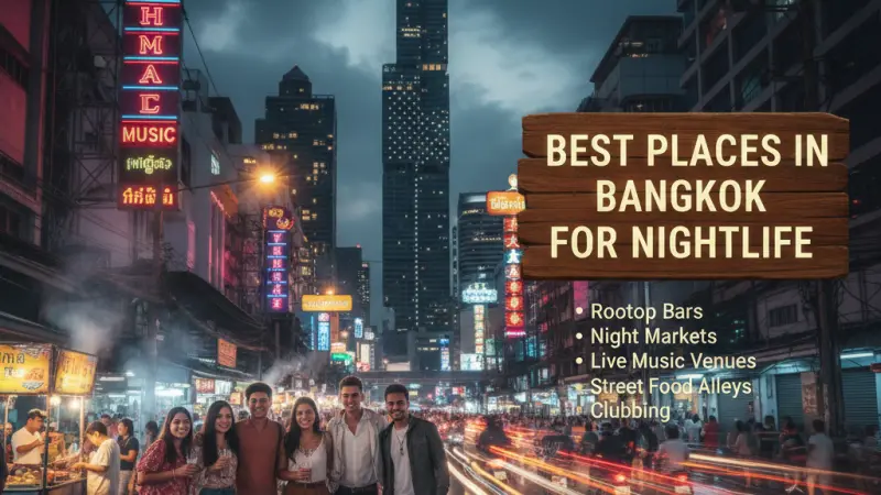 Best Places in Bangkok for Nightlife: Rooftops, Rhythms & Revelry