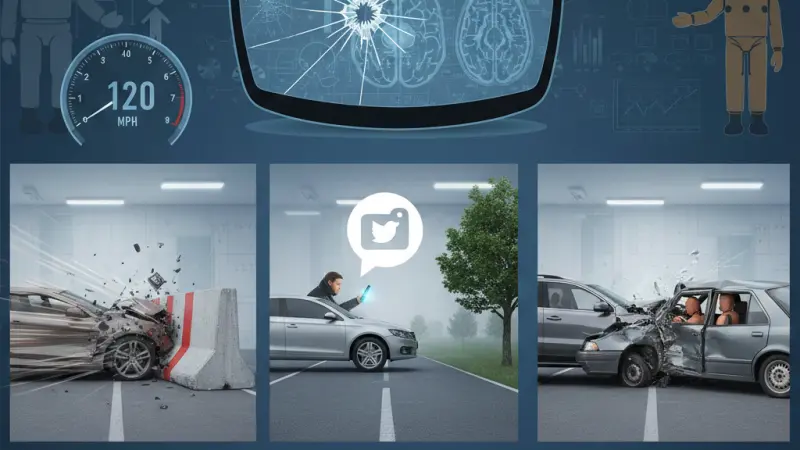 The Science of Car Crashes: Impact of Speed, Distraction & Vehicle Type