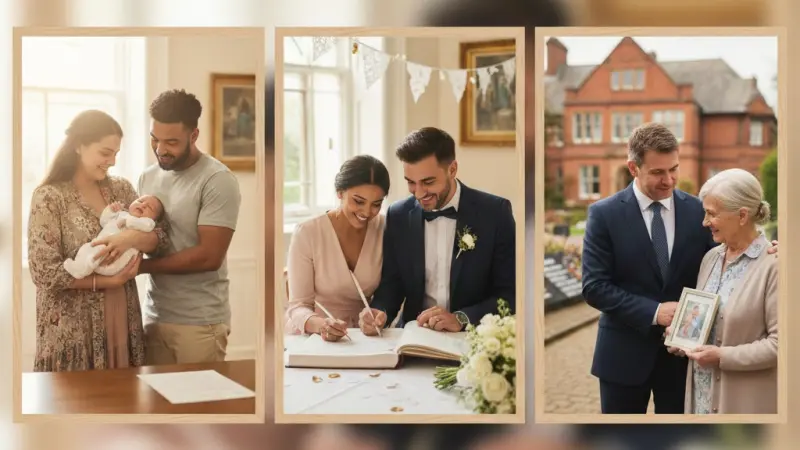 Births, Marriages & Deaths UK: Registry Procedures, Documents & Online Services