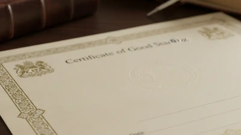 What is a Certificate of Good Standing?