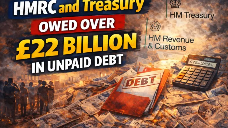 UK Tax Debt: HMRC and Treasury Owed Over £22 Billion