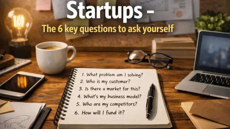 Startups The 6 Key Questions to Ask Yourself