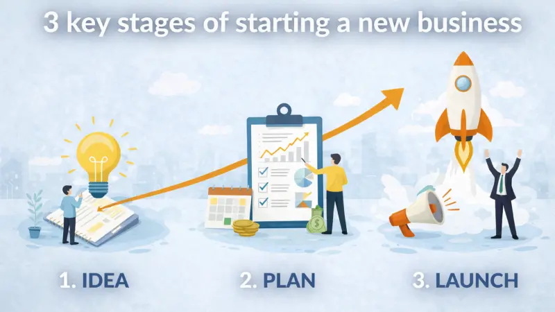 3 Key Stages of Starting a New Business