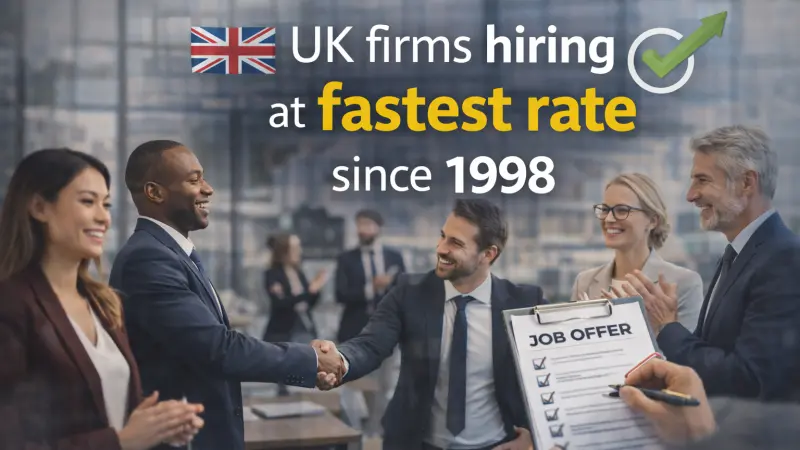 UK Firms Hiring at Fastest Rate Since 1998