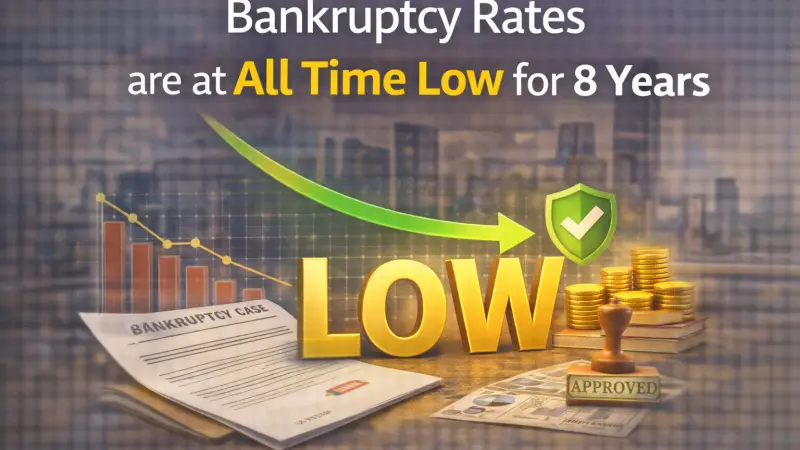 Bankruptcy Rates at Eight Year Low
