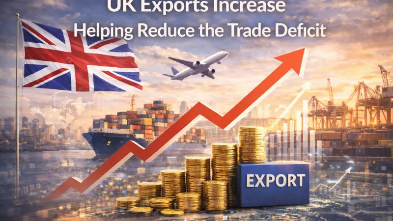 UK Exports Rise and Help Narrow Trade Deficit