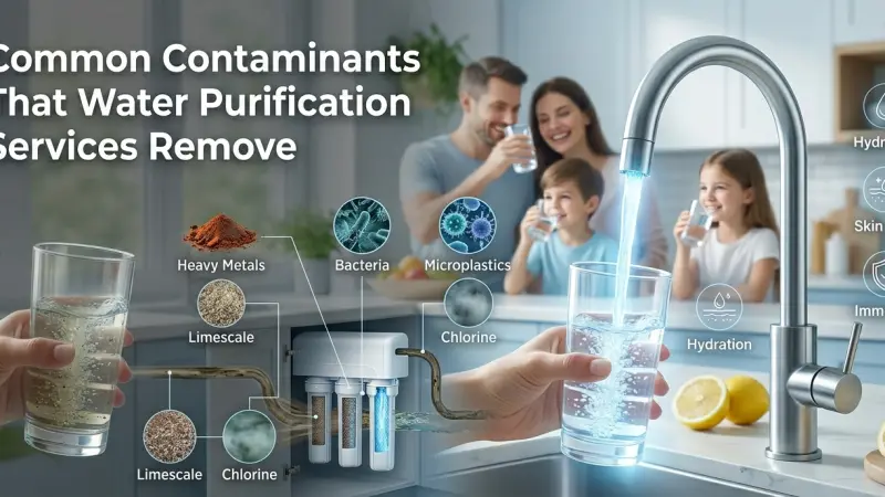 Water purification services remove common contaminants and improve health