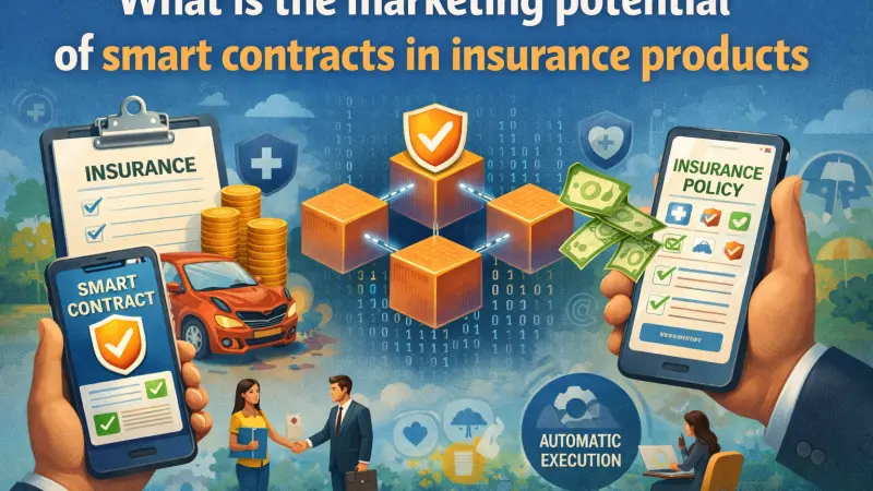 What is the marketing potential of smart contracts in insurance products