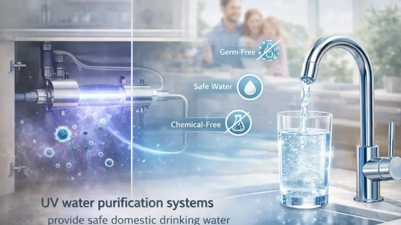 UV water purification systems provide safe domestic drinking water