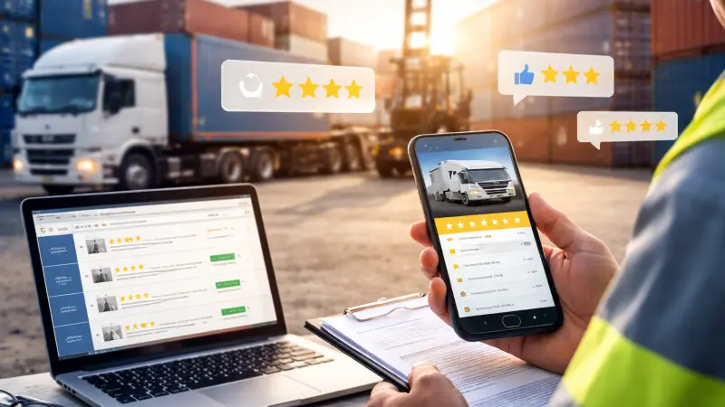 The Role of Reviews and Ratings in Freight Listings