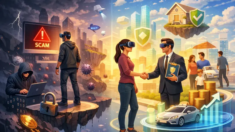 What are the risks and rewards of marketing insurance on emerging platforms like metaverse