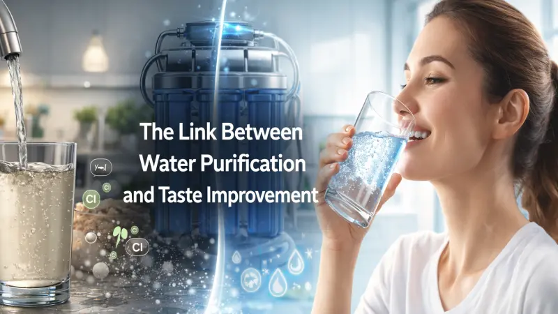 Water purification benefits for improving drinking water taste
