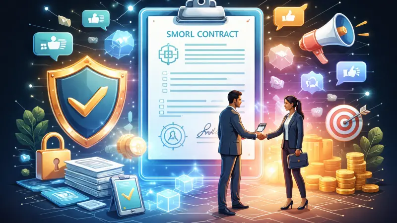 How does smart contract technology become a trust building marketing tool