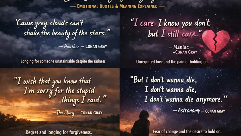 Best Conan Gray Song Lyrics Emotional Quotes Meaning Explained
