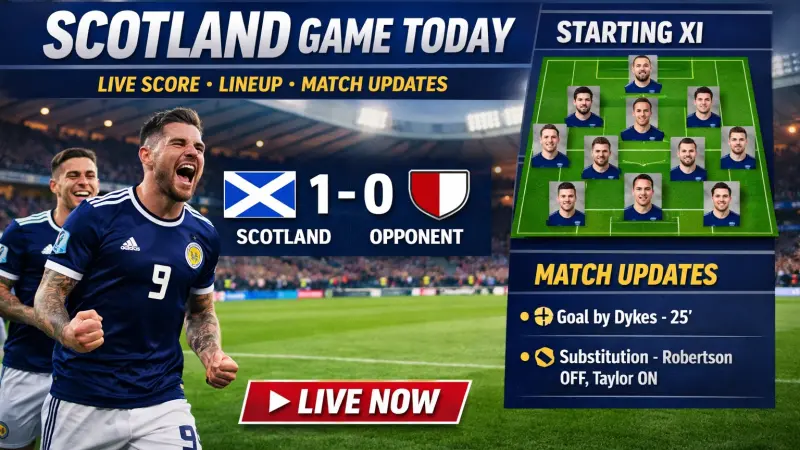 Scotland Game Today Live Score Lineup Match Updates