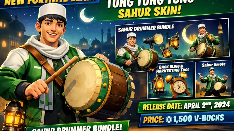 New Fortnite Leak Shows Tung Tung Tung Sahur Skin Release Date Price Bundle