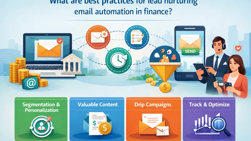 What are best practices for lead nurturing email automation in finance