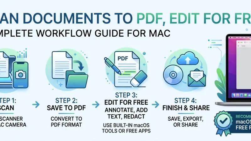 Scan Documents To PDF Edit For Free Complete Workflow Guide For Mac