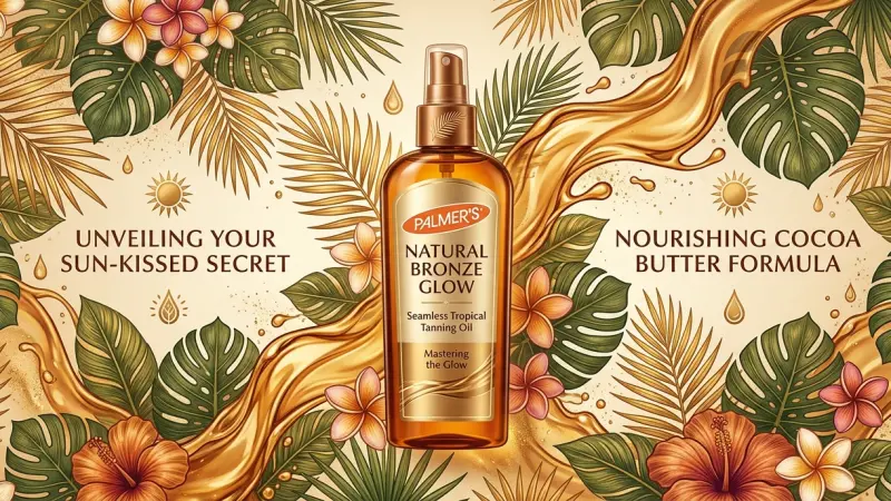 Seamless Tropical Tanning Oil Patterns Mastering the Palmers Natural Bronze Glow
