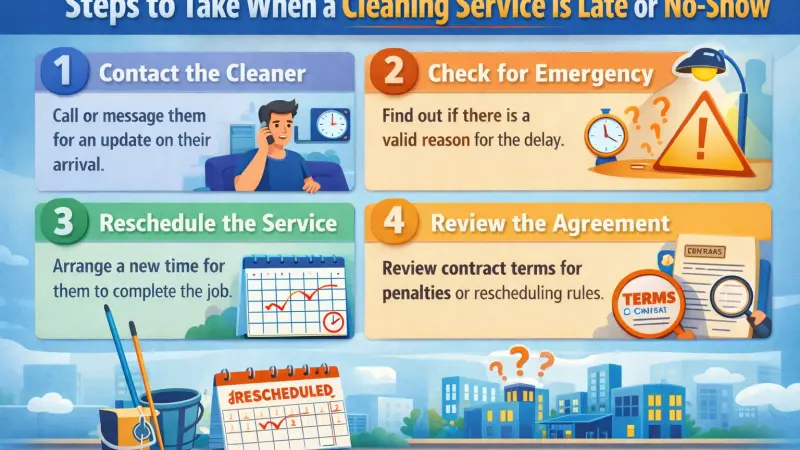 Steps to Take When a Cleaning Service is Late or No Show