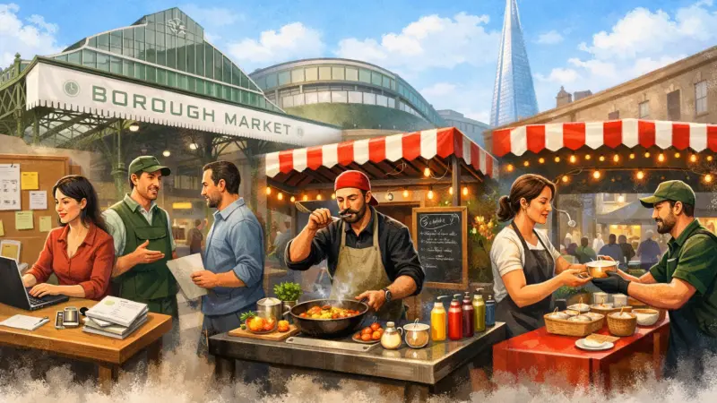 Steps to opening a street food stall in Borough Market