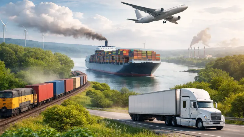 Exploring the Environmental Impact of Different Freight Shipping Methods