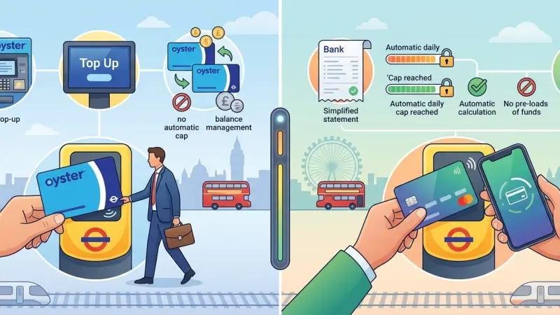 How to manage business travel costs in London Oyster vs Contactless