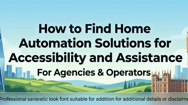 How to Find Home Automation Solutions for Accessibility and Assistance