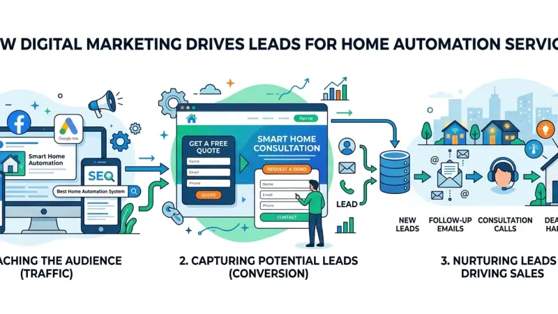 How Digital Marketing Drives Leads for Home Automation Services