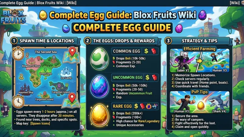 Complete Egg Guide Blox Fruits Wiki Spawn Time Drops Strategy
