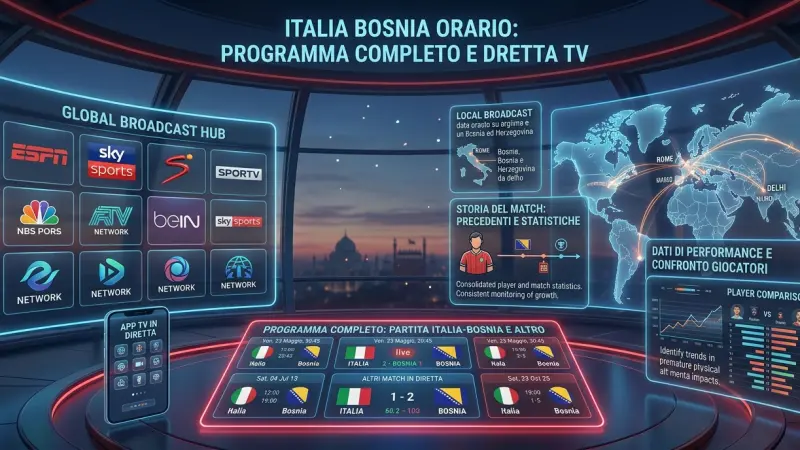 Italia Bosnia Orario Programma Completo e Diretta TV