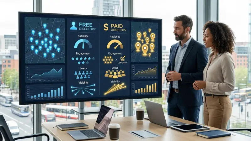 ROI comparison of free vs paid directories