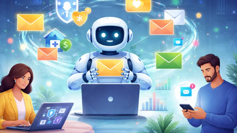 How AI customizes email marketing for insurance prospects