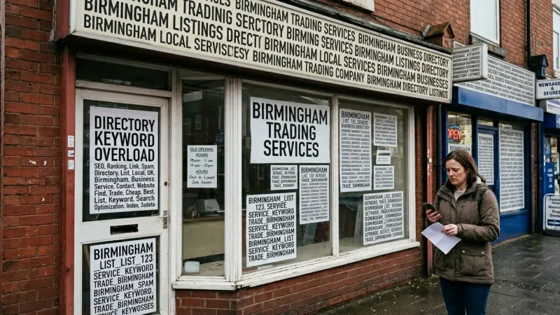 Keyword stuffing in directory listings,birmingham