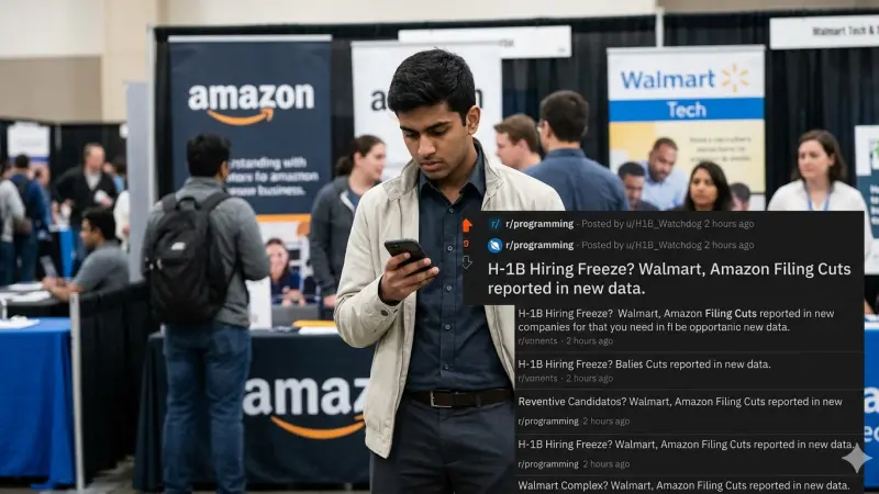 H 1B Hiring Freeze Reddit User Highlights Walmart Amazon Filing Cuts