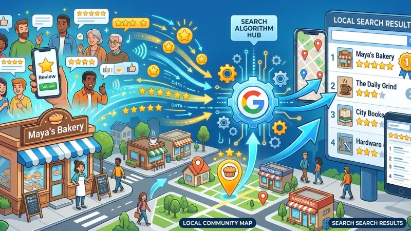 How reviews impact local SEO rankings