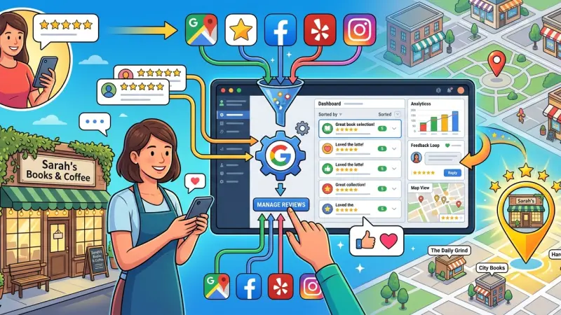 Review management tools for local businesses