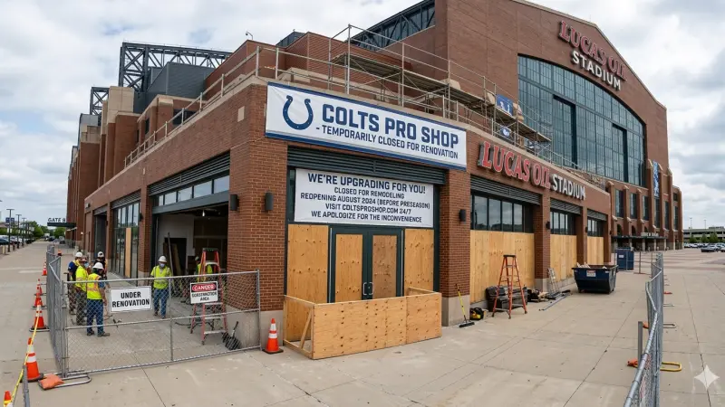 Colts Pro Shop at Lucas Oil Stadium Closes for Renovation  Reopening Before Preseason