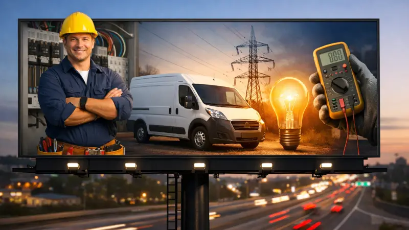 How to Design Billboards for Electrical Services UK Guide