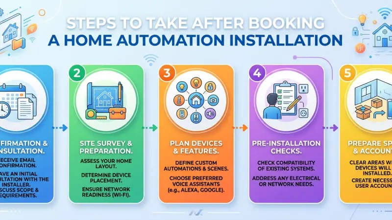 Steps to Take After Booking a Home Automation Installation