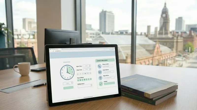 Optimizing business hours and contact info