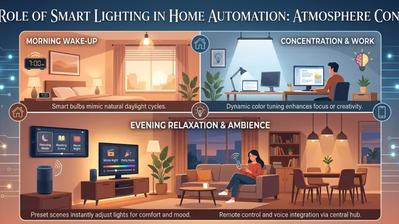 The Role of Smart Lighting in Home Automation Atmosphere Control