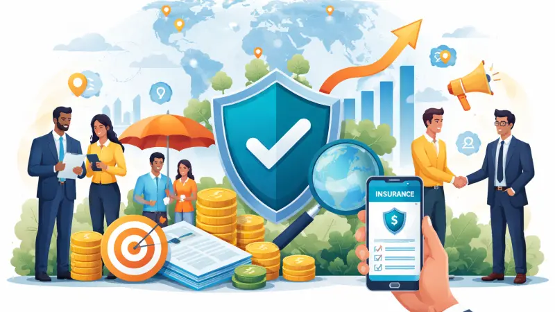 What are the key strategies for marketing insurance in emerging global markets