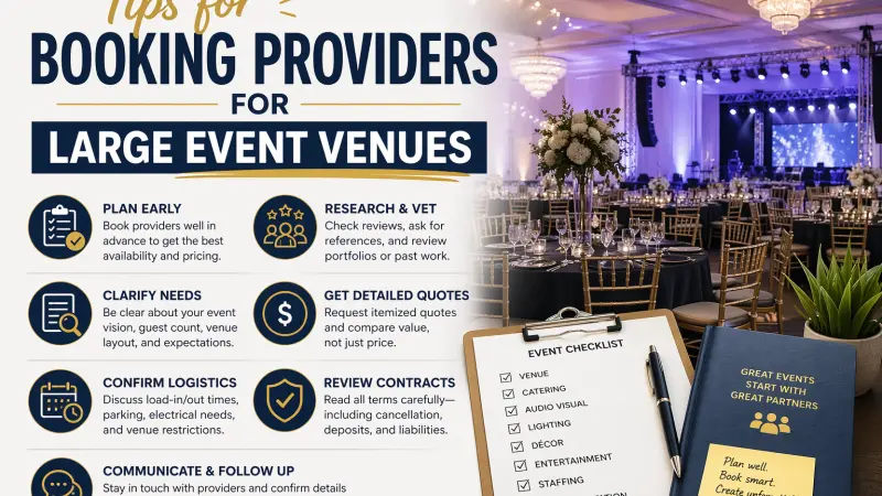 Tips for Booking Providers for Large Event Venues