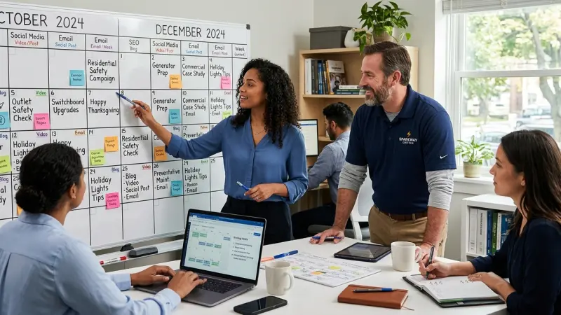 How to Develop a Content Calendar for Electrical Marketing UK