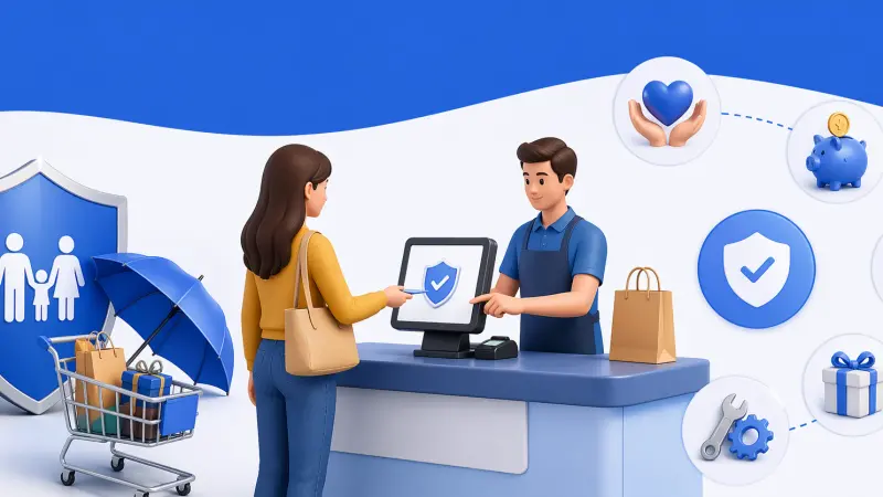 What are the benefits of embedding insurance offers at checkout points