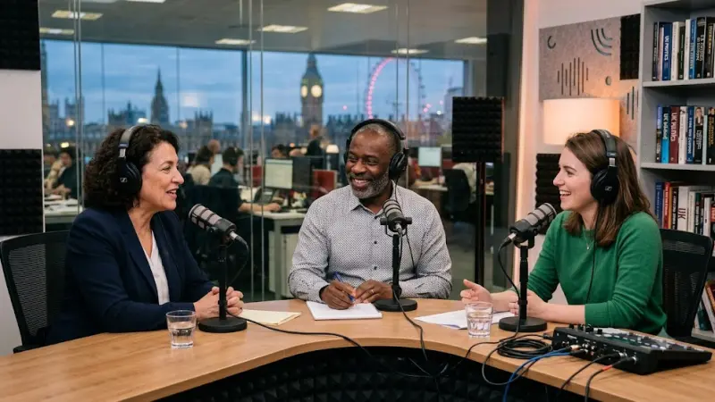 Inside UK News and Politics Podcast Hosts and Their Stories