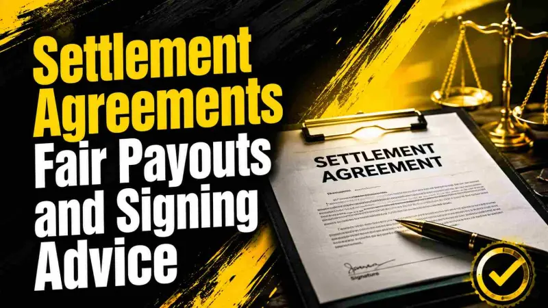 Settlement Agreements Fair Payouts and Signing Advice
