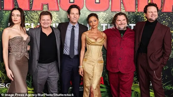 Thandiwe Newton Commands "Anaconda" Premiere in Liquid Gold